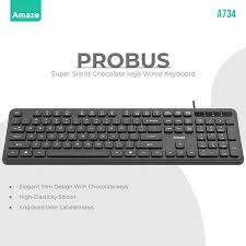 Amaze Probus Super Silent Chocolate Keys Wired Keyboard | A734